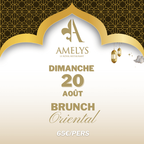 Oriental brunch at the Amélys restaurant on Sunday 20 August